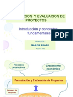 Formulacion Y Evaluacion de Proyectos: Introducci Ó N y Conceptos Fundamentales