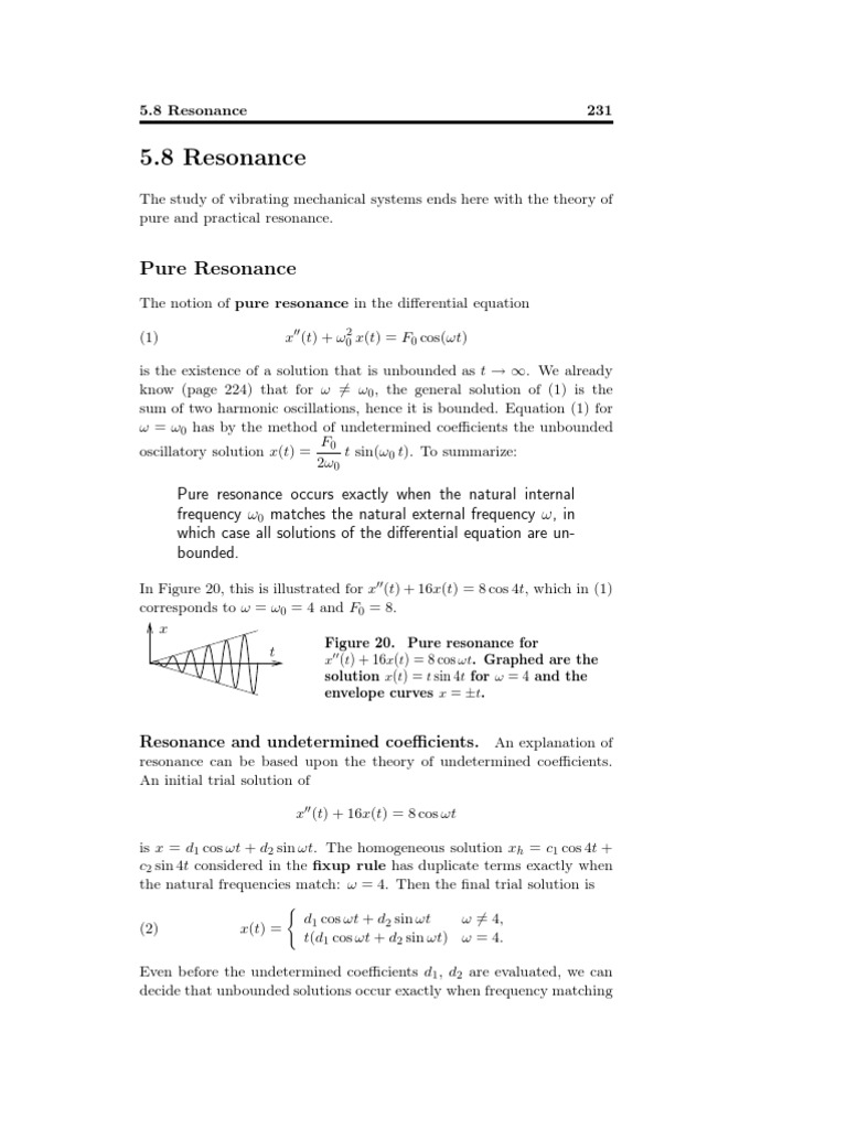 Resonace | PDF | Resonance | Sine