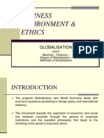 Business Environment & Ethics: Globalisation