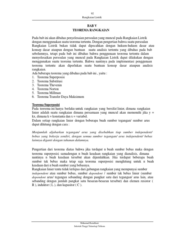 Teorema Superposisi Pdf