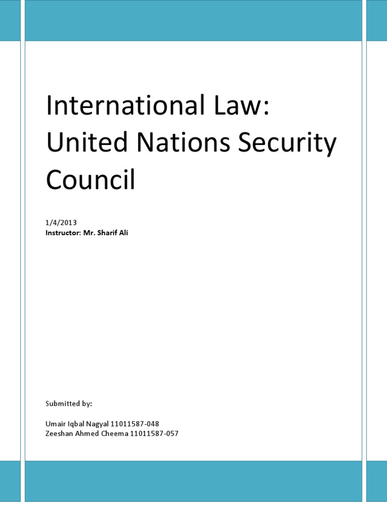 UN Security Council: Structure & Functions | PDF | United Nations ...