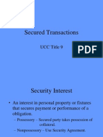 Secured Transactions: UCC Title 9