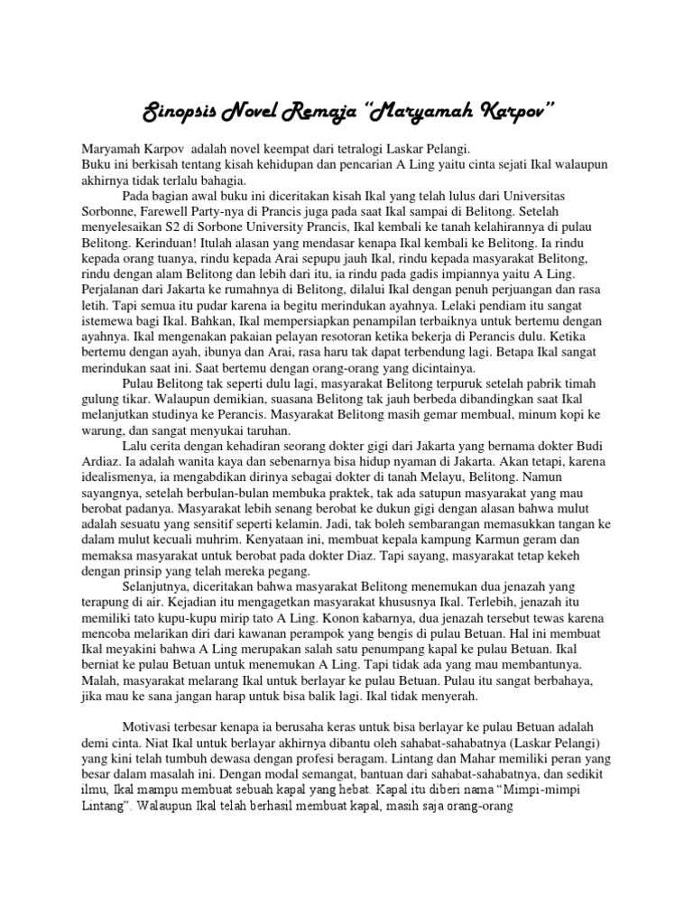 Novel remaja sinopsis 7 Resensi