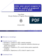 Evaluarea Efectelor Unor Socuri Exogene in Cadrul Modelului de Analiz A Si Prognoz A Macroeconomic Aalbnr