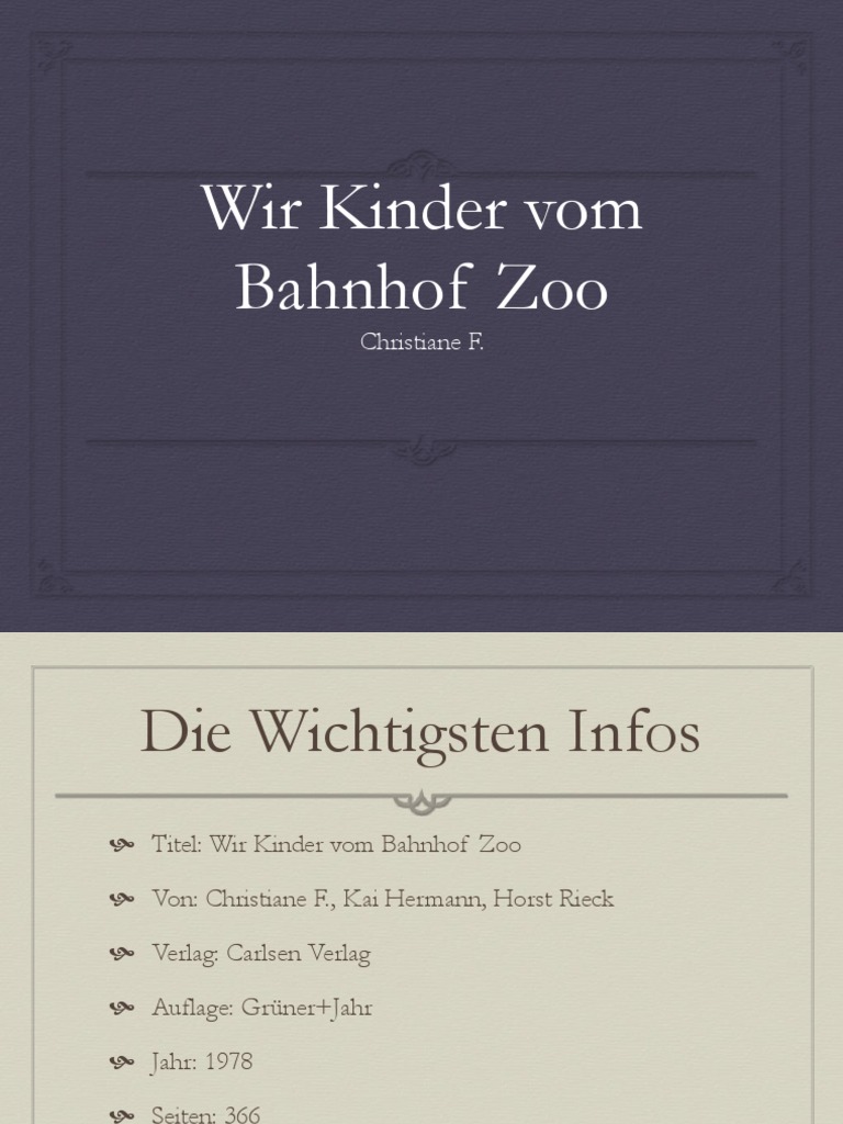 Wir Kinder vom Bahnhof Zoo Projekt