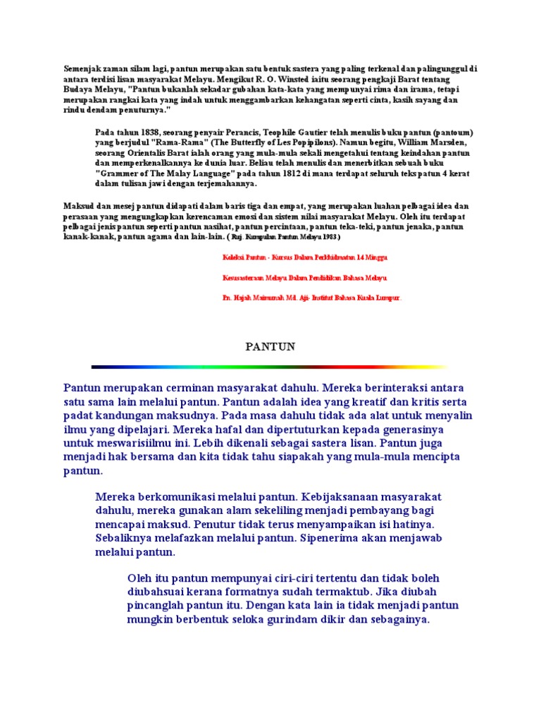 Nota Pantun Pdf