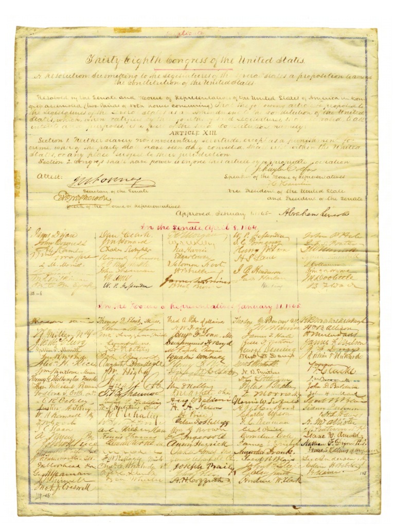 original-13th-amendment-signed-by-abraham-lincoln-thirteenth