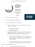 Montpelier City Council Agenda Jan. 9, 2013