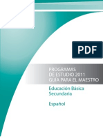 Plan de Estudios Español 2011