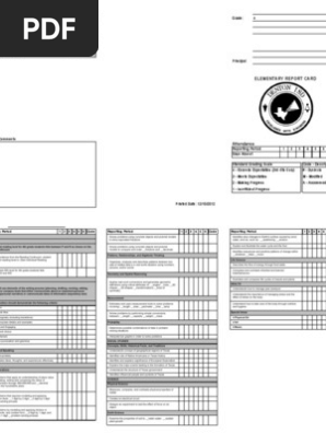 Denton ISD Blank Report Card