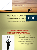 Motivasi Islam Dalam Perkembangan Iptek