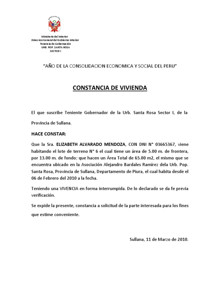 Constancia de Posicion de Terreno