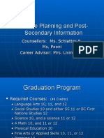 Grade 12 Course Planning and Post Secondary Presentation