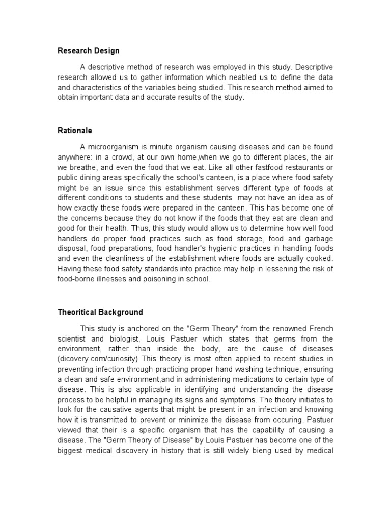 example of thesis nutrition