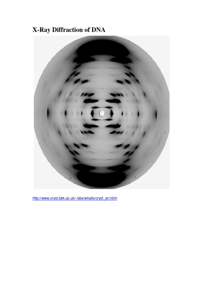 DNA X-Ray Diffraction Analysis | PDF