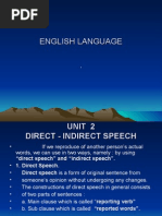 Direct Indirect Speech