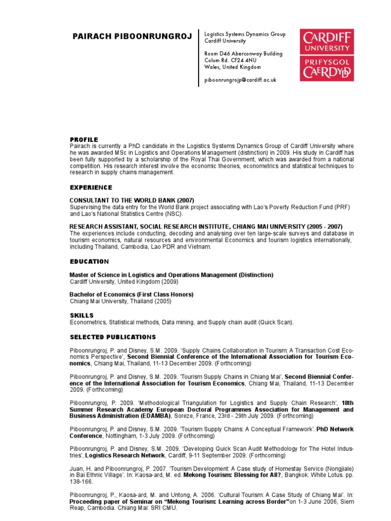 Thailand resume format image