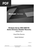 Active Directory Disaster Recovery - GPO Restore