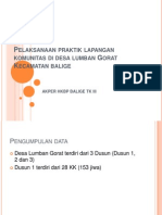 Pelaksanaan Praktik Lapangan Komunitas Di Desa Lumban Gorat