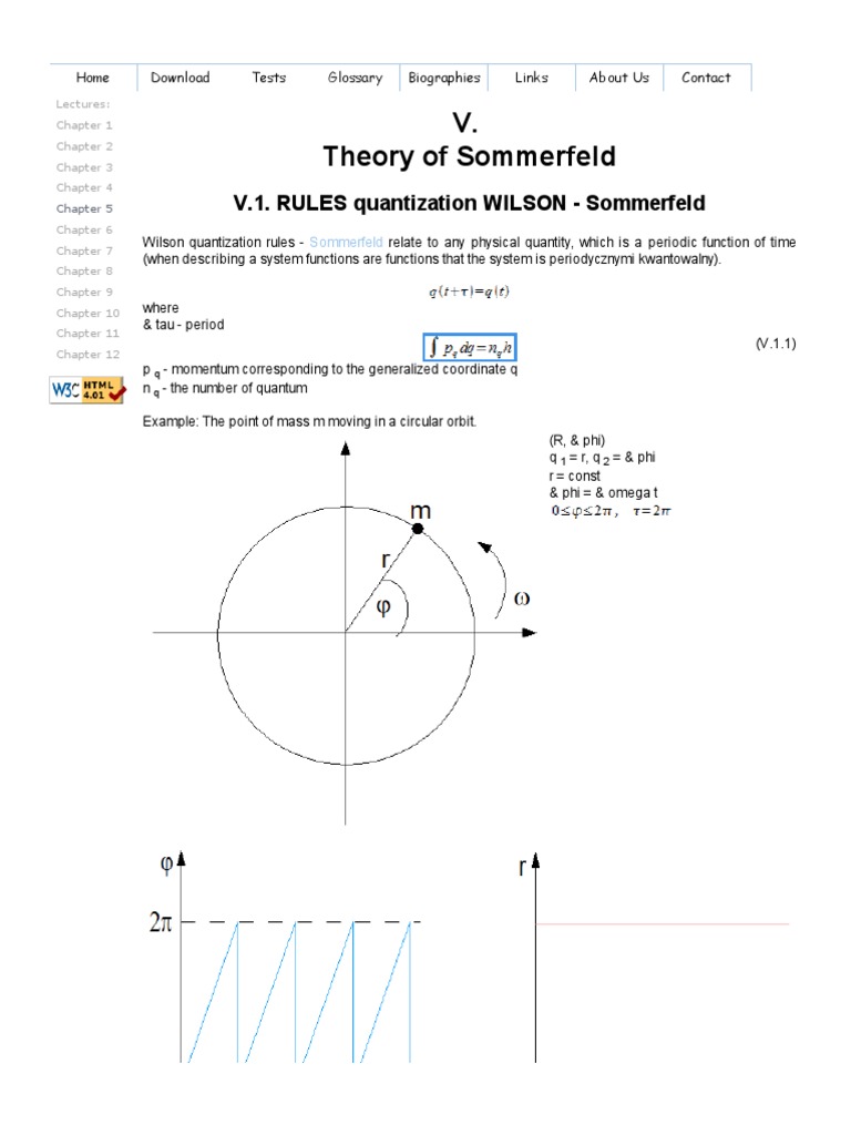 Sommerfeld's Atomic Model Explained | PDF | Quantum Mechanics | Mechanics