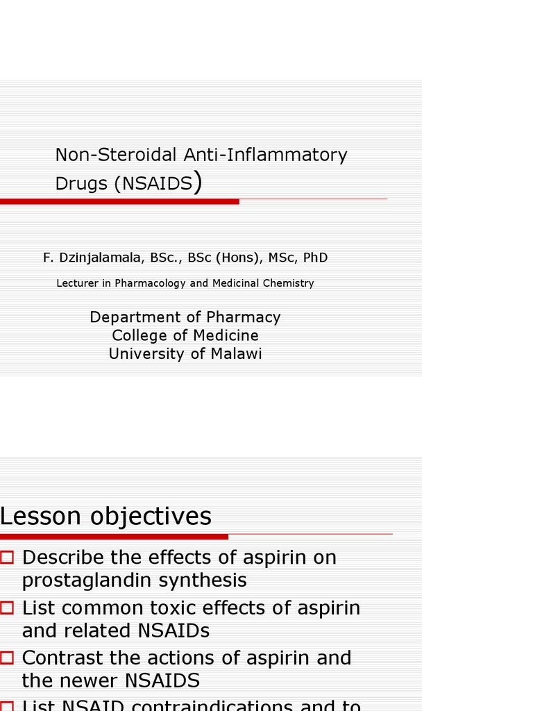 3 Nsaids | PDF | Nonsteroidal Anti Inflammatory Drug | Aspirin