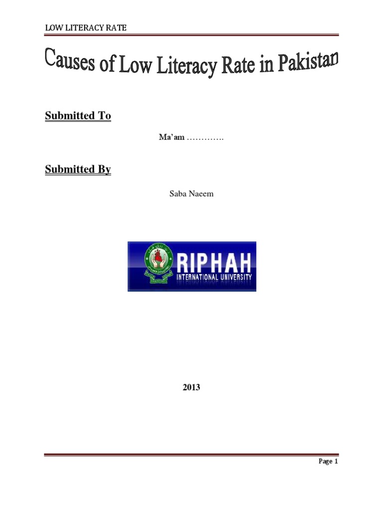 Causes Of Low Literacy Rate In Pakistan Literacy Gender Inequality