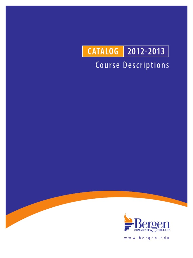 Bergen Community College Course Descriptions | PDF | Accounting |  Anthropology