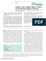 ACP Guidelines Oral Pharmacologic Treatment Diabetes Mellitus