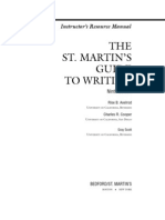 The St. Martin's Guide To Writing Instructor's Manual