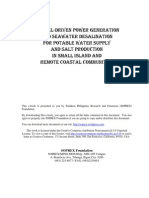 Bio-Diesel Power Generatiion and Seawater Desalination Pre Feasibility Study