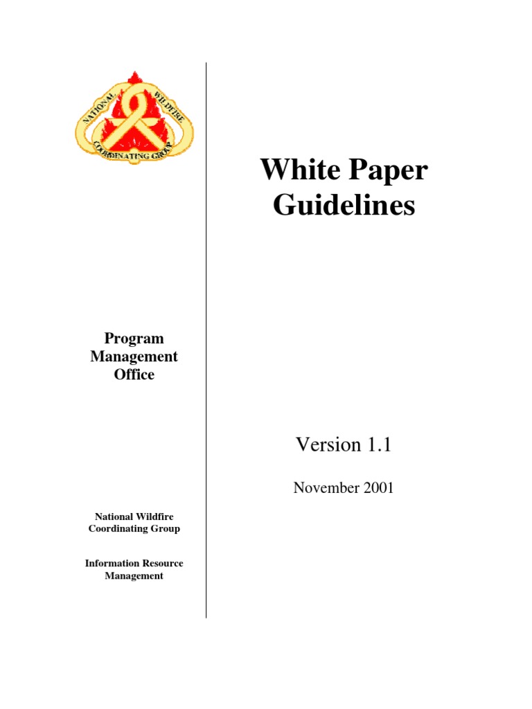 NWCG White Paper Guidelines Overview | PDF | Abstract (Summary) | Question