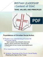 Basic Christian Leadership in The Context of GSAC: Basic Foundations, Values, and Principles