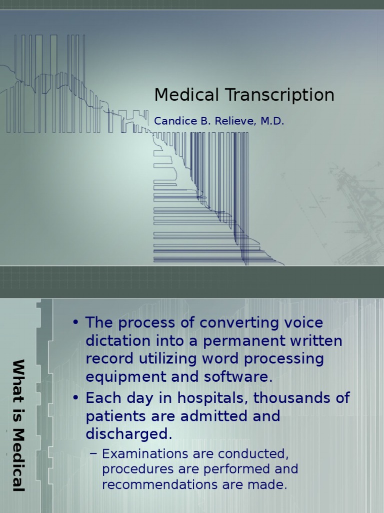 Medical Transcription: Candice B. Relieve, M.D | PDF | Health Care ...
