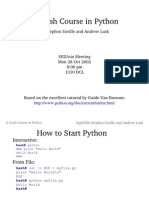 A Crash Course in Python