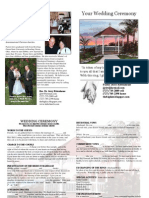 Pastor Jerry Wedding Open-House Brochure
