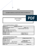 Documento Individual de Adaptacion Curricular Significativa