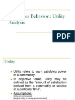 Consumer Behaviour Utility Analysis