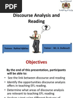 Discourse Analysis and Reading