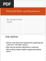 Download Volleyball Rules and Regulationspptx by Cali Jaraula SN119749321 doc pdf