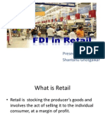 Fdi in Retail Sector in India