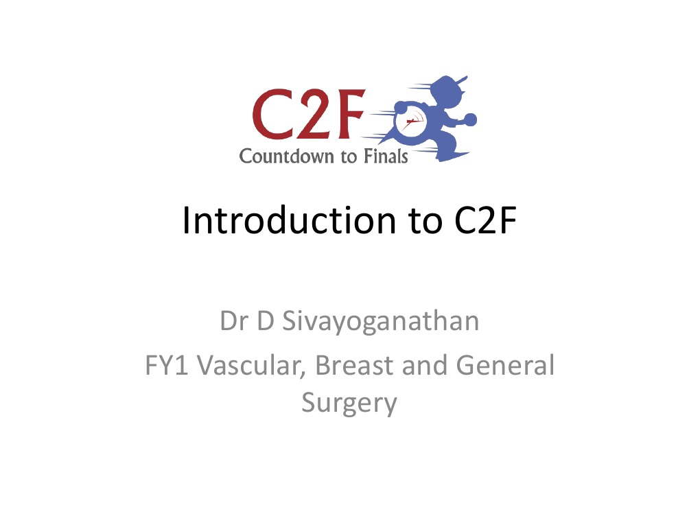 Introduction To c2f | PDF | Lecture | Medicine