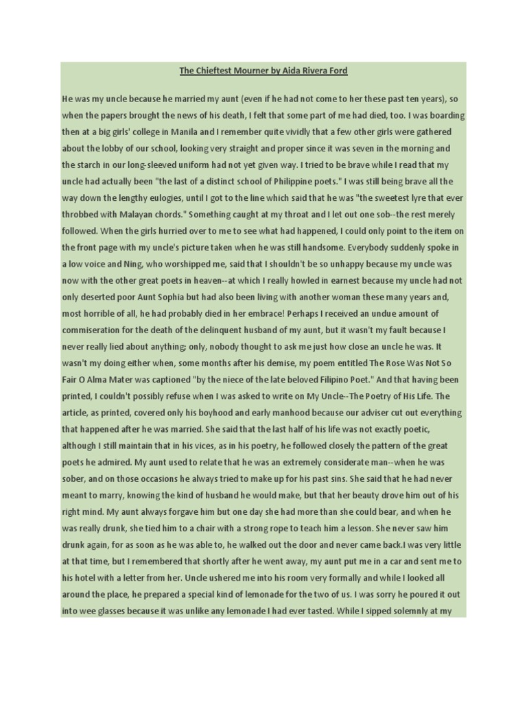 The chieftest mourner conflict picture