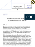 Andrej Skubic - Klasifikacija Funkcijske Zvrstnosti in Pragmatična Definicija Funkcije