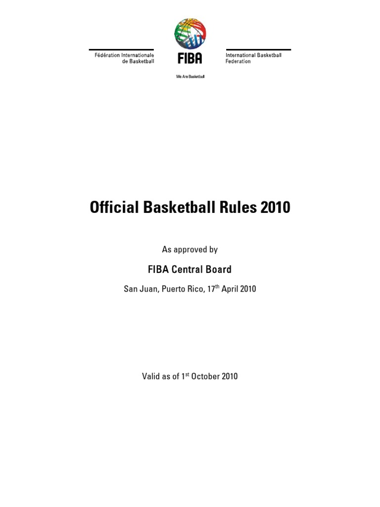 Basketball Rules | PDF | Referee | Games Of Physical Skill