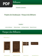 Projeto de Sinalização - Parque dos Bilhares