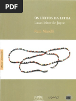 Os Efeitos Da Letra - Lacan Leitor de Joyce