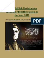 Alhamdolillah: Zaid Hamid's Declarations From The Official FB Battle Station in The Year 2012 !!!