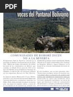 COMUNIDADES DE ROBORÉ DICEN
NO A LA MINERÍA