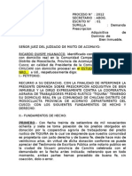 Ejemplo de Demanda de Prescripcion Adquisitiva Judicial