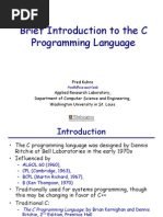 Brief Introduction To The C Programming Language